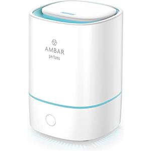 Ambar Perfums Umidificatore ultrasonico e ultrasilenzioso 2.0. Tecnologia Fusion, colori LED con modalità fissa o lampeggiante. Spegnimento automatico. Più di 8 ore non-stop.
