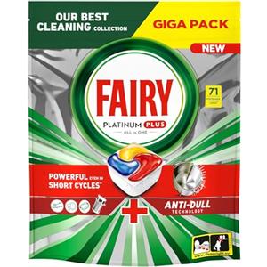 Fairy Platinum Plus All in One - Pastiglie per lavastoviglie Limone, 71 pastiglie