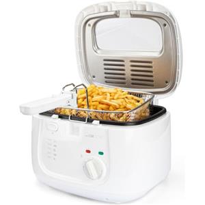 Clatronic Friggitrice Clatronic | capacità 2,5L | friggitrice con grasso | filtro vapori odori e grassi | contenitore olio antiaderente | termostato a regolazione continua | con olio | FR 3771