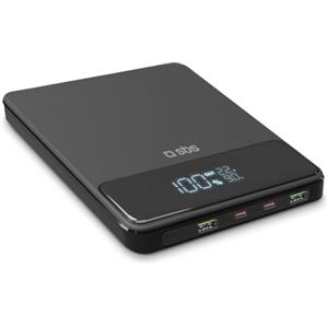 SBS PowerBank Laptop 20K SLIM, 20000mAh, Power Delivery 100W, Adaptive Fast Charge (AFC), Display LCD, USB-C, USB-A, Caricabatterie per Apple, Samsung, Tablet, Notebook, Smartphone, MacBook, Ipad