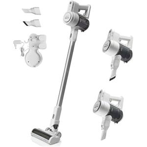 Hisense HVC6133W, Scopa Elettrica Senza Fili 2in1, Aspirapolvere Senza Sacco, Batteria 21,6 V, Rumorosità 78 db, Assorbimento 135W, Luci Led Frontali, Spazzola Motorizzata