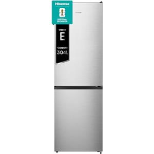 Hisense MC60300IE Frigorifero Combinato, Libera installazione,Total No frost, Ventilazione MultiFlow, Doppia porta reversibile, Inox, Altezza 186 cm,Capacità netta 300 litri, Controllo Touch, Classe E