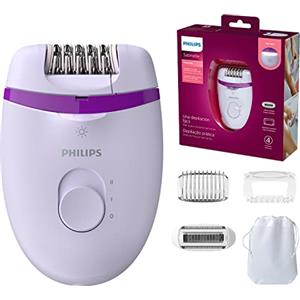 Philips BRE275/00 Satinelle Essential Epilatore Elettrico Compatto, 4 Accessori
