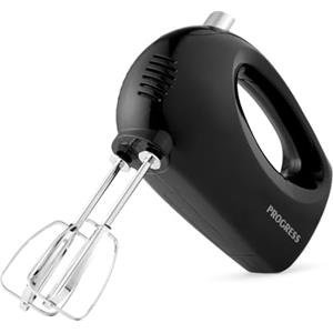 Progress EK5901PVDE Mixer manuale - sbattitore elettrico portatile con impostazioni a 5 velocità, funzione di espulsione per una facile pulizia, per impasti per biscotti, pastella per dolci, 250W