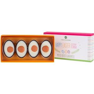 CHOCOLISSIMO Regalo di Pasqua - 4 Esclusive Praline di Cioccolato in Metà Uovo - Ripiene di Tartufo Bianco - Lussuosi Cioccolatini di Pasqua Senza Alcol in Un'elegante Confezione Regalo