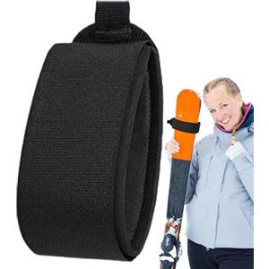 Generic Fasce da sci - Cinghie da sci | Cravatte da sci | Cinghie morbide da sci, per attrezzatura da sci, Cinghie per il trasporto degli sci, Fasce da sci regolabili, Cravatte regolabili per sci,