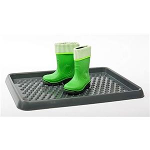 BranQ Home Essentials - Scarpiera in plastica, PP, antracite, 54 x 38,5 x 3 cm (L x P x A)