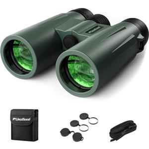 usogood 12x50 Binocolo Professionale con Grande Portata - Binocoli per Adulti con Prismi BaK-4 e Lenti FMC, Antiscivolo e Impermeabili, per Birdwatching, Caccia, Escursionismo, Concerti