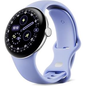 Google Pixel Watch 4 (41 mm) - Smartwatch Android con tracker per fitness e benessere, e assistente virtuale Gemini - Cassa in alluminio argento lucido - Cinturino sportivo viola ametista - LTE