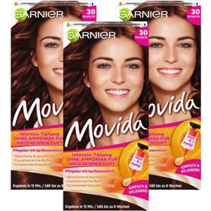 Garnier MoVida Care Cream/Intensive Tint Colore per capelli 30 mogano, confezione da 1