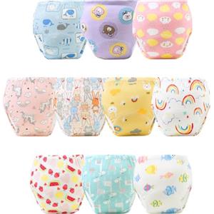 Aolso Mutandine di Apprendimento, 10PCS Pantaloni da Vasino, Apprendimento Rete Traspirante Mutande, Cotone Assorbente Vasino per Bambini Mutande, Taglia 110 da Ragazzo(A)