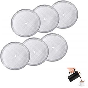 MaxMiuly Filtro di ricambio per caffettiera French Press, filtro in rete di ricambio per macchine da caffè da 1000 ml, 1 litro, confezione da 6