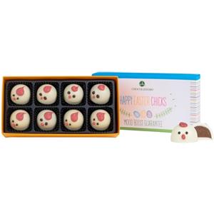 CHOCOLISSIMO 8 Happy Easter Chicks - Cioccolatini al torrone a forma di gallina | Regalo di pasqua | Cioccolato pasquale | Cioccolatini pasquali | Regali di Pasqua per bambini | Ragazzo | Ragazza | Deliziose