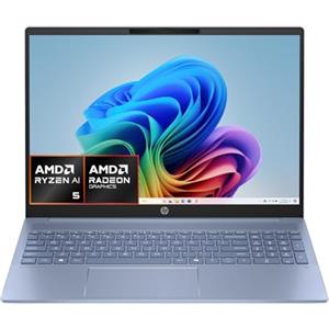 HP Omnibook 5 16-ag1002sl, AMD Ryzen AI 5 340, RAM 16GB LPDDR5, SSD 512 GB, Display 16" 2K IPS 300 Nits, 16:10, Antiriflesso, AMD Radeon 840M, True Vision FHD IR Cam, Windows 11, Sky Blu