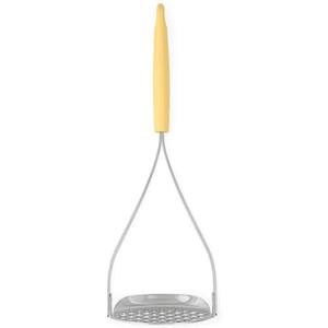 Brabantia TASTY+ Schiacciapatate più cucchiaio | Schiacciapatate e cucchiaio da portata in acciaio inox 2 in 1 | Impugnatura ergonomica | Lavabile in lavastoviglie | Honey Yellow