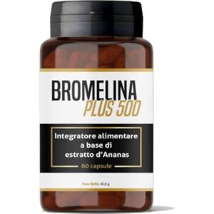 Bromelina Plus 500 Mg | Bromelina Forte Drenante | Gambe Gonfie e Pesanti | Anticellulite Forte, Microcircolo e Antinfiammatorio | Made in Italy