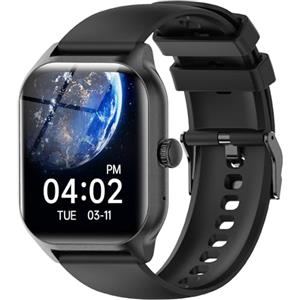 LAOYABB Smartwatch Uomo Donna, Sportivo Fitness Tracker con Effettua o Risposta Chiamate, 2.01" Intelligente Orologio con Contapassi/Cardiofrequenzimetro/Sonno, IP68 Smart Watch per Android iOS