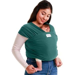 Sleepy Wrap Fascia Neonato Fino a 15 kg - Morbido, Facile da Indossare, Trasporto a Mani Libere, Marsupio Bambino a Fascia Porta Bebé (Verde Scuro)