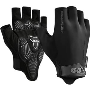 flintronic Guanti Palestra, Guanti da Fitness Traspiranti da Allenamento, con Protezione Imbottita in Schiuma, Antiscivolo Guanto Ciclismo, per Arrampicata Trazioni Alla Sbarra Calisthenics(M,Nero)