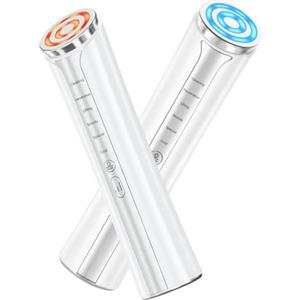 TIUUBT Massaggiatore Viso Elettrico con Funzione Raffreddamento, Radiofrequenza e EMS, Dispositivo di Bellezza per Cura del Viso a Casa con Design Gua Sha (bianco)