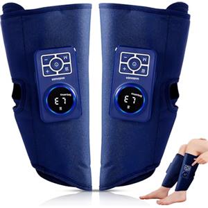 EOJDDPA Massaggiatore gambe, Pressoterapia per casa con riscaldamento per polpacci e tibie, 3 modi & 3 intensità, per sindrome delle gambe inquietanti (RLS), edema, FSA-HSA