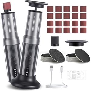 Brolteja Pedicure Elettrico Professionale Piedi,2-in-1 Pedicure Elettrico Professionale con 6 Velocità Regolabile,Rimuovi Calli Velocità Regolabile,Cura dei Piedi e Manicure