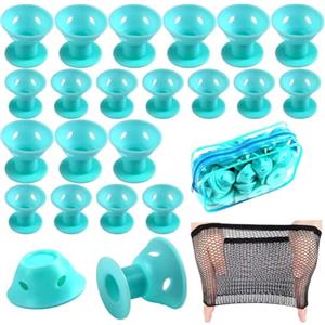 Qsvbeeqj I bigodini flessibili in silicone sono adatti per arricciare i capelli in modo semplice e sicuro per ricci dall'aspetto naturale