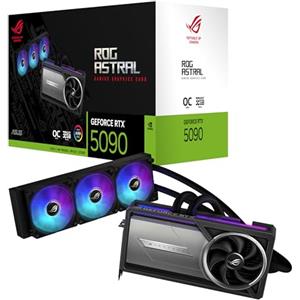 ASUS ROG Astral LC GeForce RTX 5090 OC Edition, Scheda Grafica NVIDIA 32 GB GDDR7, 512 bit, PCIe 5.0, HDMI, DisplayPort, Dissipatore da 360 mm, GPU Tweak III, Nera, ROG-ASTRAL-LC-RTX5090-O32G-GAMING