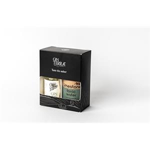 GIN TERRAE Astuccio Gin Terræ & Tonic - Kit Premium per 2 Gin Tonic | Idea Regalo Gourmet