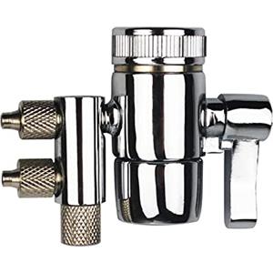 PAROAD Valvola deviatrice cromata a 2 vie da 3/8 di pollice OD per filtro dell'acqua del piano di lavoro, depuratore d'acqua, filtro ad osmosi inversa RO, adattatore per rubinetto del tubo flessibile