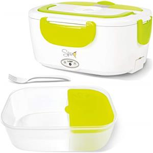 SPICE Amarillo Easy scaldavivande Elettrico vaschetta Estraibile in plastica Portatile Box portavivande Termico 1,5 L, Verde Acido