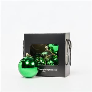 Giulia Grillo Sfera Natalizia Lucida verde (4, ⌀10cm)
