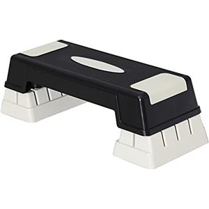 HOMCOM Stepper Professionale da Aerobica Fitness in Plastica 71 x 28 x 12.5cm/17.5cm/22.5cm Nero e Grigio