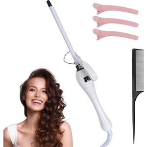 Colexy Mini Ferro Arricciacapelli Professionale 9 mm, 30s Rapido, 100-230°C, Materiale Ceramico Antiscottatura, Design Ultra Leggero per Viaggio, Ideale per Ricci Stretti e Naturali su Capelli Corti Lunghi