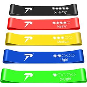 Tuco Sport Set Da 5 Bande Elastiche Fitness【5 Livelli Di Resistenza-Lattice Naturale】Elastici Per Allenamento【Con Istruzioni Per Esercizi E Borsa per Il Trasporto】 Per Pilates,Yoga,Palestra (Multi)