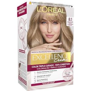 L'Oreal Paris L'Oreal Tintura per Capelli, Excellence Creme, 200 gr, 8.1 Rubio Claro Ceniza