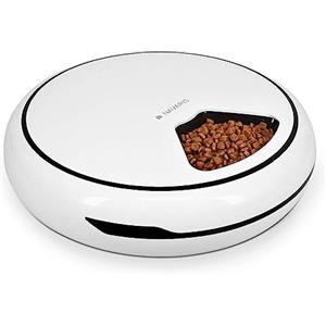 Navaris Distributore Automatico Cibo Animali - Ciotola con Timer Digitale per Gatti e Cani - Dispenser Programmabile x4 Pasti - capacità Tot. 1.6L
