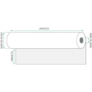 Rotolificio Pugliese Rotoli Cristal Plotter 80gr 62,5x50cm - Confezione 2 rotoli, Pura cellulosa, Bianco, Stabilità immagine 10 anni