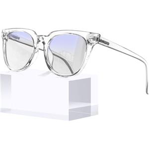 KANASTAL Occhiali Trasparenti Luce Blu Uomo Donna Computer Riposo Riposanti Anti Affaticamento Cornice Trasparente Blue Light Blocking Glasses per Gaming PC -Montatura Trasparenti