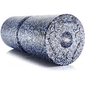 BODYMATE Foam Roller con Grado Durezza Extra-Duro con E-Book 0 Grigio-Blu/Nero - Vari Lunghezza
