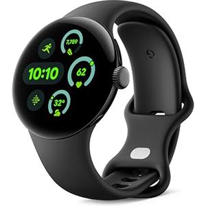 Google Pixel Watch 3 (41 mm) - Cassa nero opaco - Cinturino nero ossidiana - Wi-Fi
