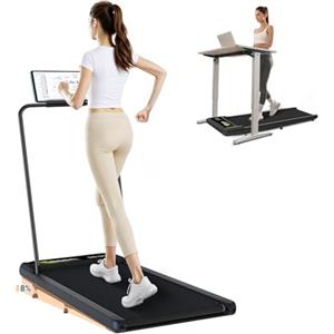 VIDACHARMY - Tapis Roulant Compatto, Velocità 8 km/h, Tapis Roulant con Inclinazione 8%, Gancio Europeo, per Casa, Palestra o Ufficio, con Display LED e Tlecomando, Facile da Riporre