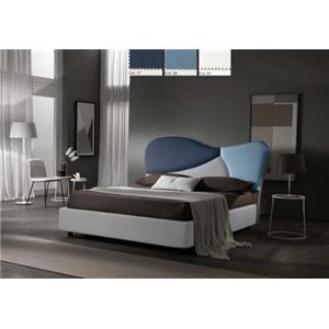 LettiPer IT - Letto Contenitore DIVINA Moderno Box Contenitore e Rete a Doghe Elegante Testiera Tessuto Imbottito SFODERABILE matrimoniale king size