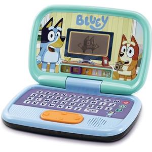 VTech Computer Attività Bluey - Computer Educativo per Bambini con Schermo Retroilluminato, 10 Giochi e Attività, per Bambini da 3 a 7 Anni, Contenuto Spagnolo