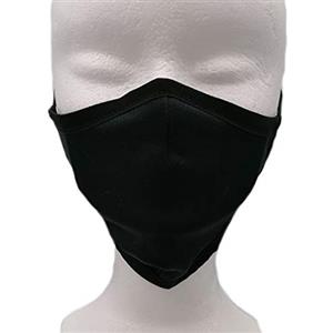 Ypm Mascherina Nera, Lavabile, in Tessuto 3 Strati, Made in Italy, Filtrante, Idrorepellente, con 1 Filtro Monouso. Misura ragazzi/donna