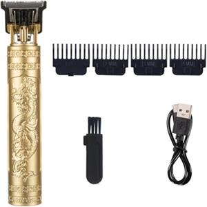 dissot Rasoio di Taglio di Capelli Per Ricarica Rasoio Adulto Elettrico Vintage Trimmer Rasoio Casa USB Ricarica Parrucchiere B