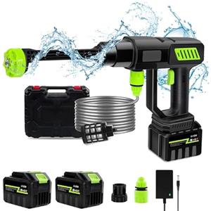 Carziyer High Pressure Cleaner 980 PSI (120 Bar), Pulitore alta pressione, ugello multifunzione 6 in 1, idropulitrice senza fili, freccia lavaggio auto,idropulitrice a batteria alta pressione