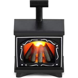 KATELUO Caminetto in Miniatura LED, Camino Casa delle Bambole Camino a LED per Casa delle Bambole, Caminetto per Casa delle Bambole, Mobili per Casa delle Bambole, Accessori per Casa delle Bambole