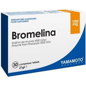 Yamamoto Research Bromelina 30 Compresse - 1000 mg di Enzima Digestivo e Drenante