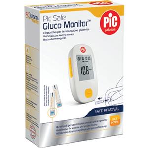 PIKDARE SPA Pic Safe Gluco Monitor - Glucometro per la misurazione della glicemia, risultato in 5 secondi, con accessori inclusi
